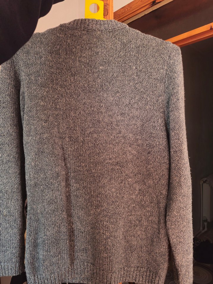 Gri Kadın Kazak, Bisiklet Yaka, Uzun Kollu - Görsel 2