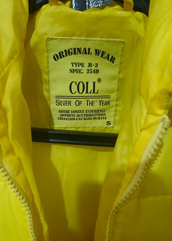 Sarı Fermuarlı Vintage Kadın Mont - Görsel 3