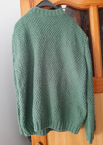 Yeşil Örgü Kadın Kazak - Görsel 2