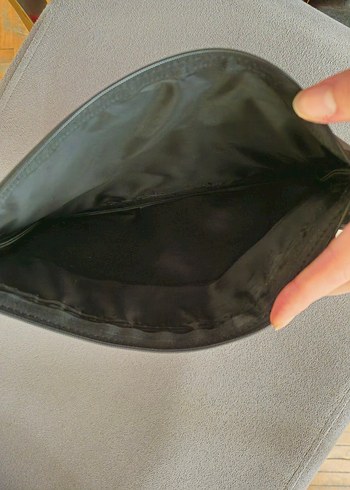 Siyah Nakışlı Deri Rock Punk Clutch Çanta - Görsel 3