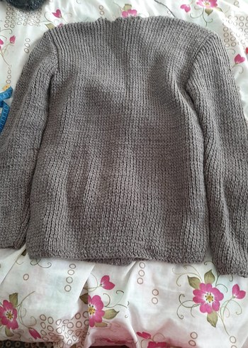 Bej/Kahverengi Örme Kadın Hırka - Görsel 2