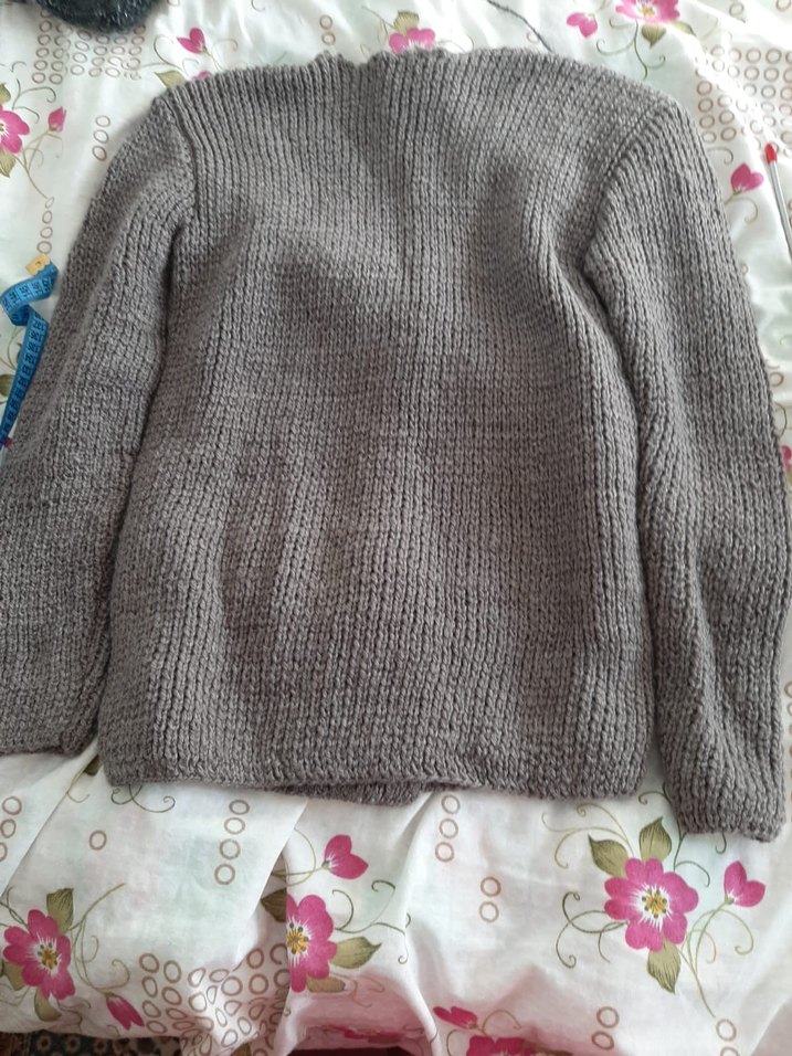 Bej/Kahverengi Örme Kadın Hırka - Görsel 2