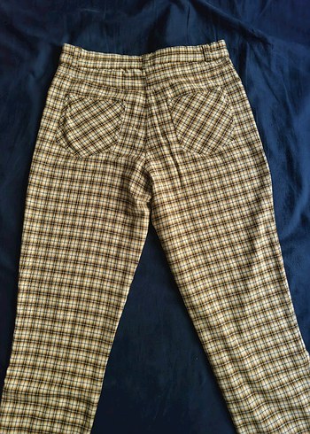 Düğmeli Kahverengi Kadın Kumaş Pantolon - Görsel 4