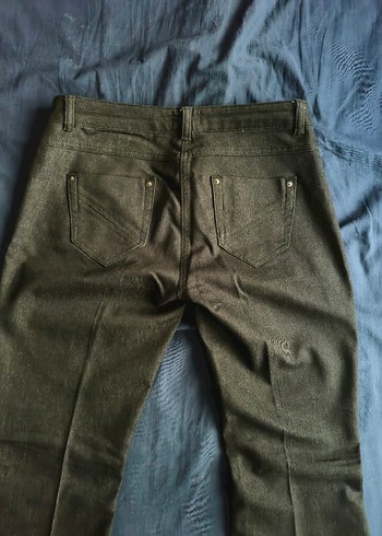 Antrasit/Siyah Kadın Denim Kumaş Pantolon - Görsel 4