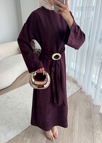 Siyah Bol Kesim Uzun Elbise - Görsel 3