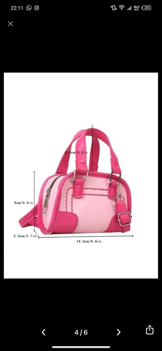 Lolita Lempicka Pembe Deri Kadın Çanta - Görsel 5