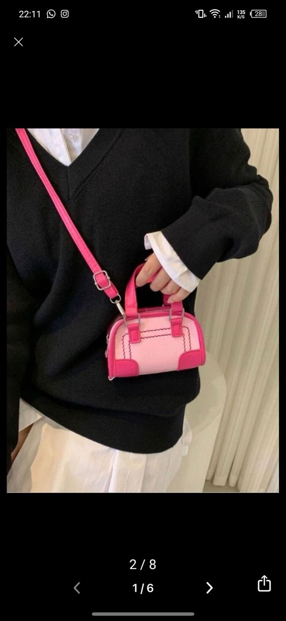 Lolita Lempicka Pembe Deri Kadın Çanta - Görsel 3