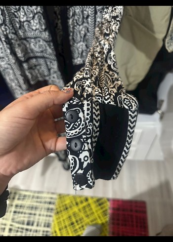 Desenli Siyah Gri Uzun Kadın Gömlek Elbise - Görsel 4