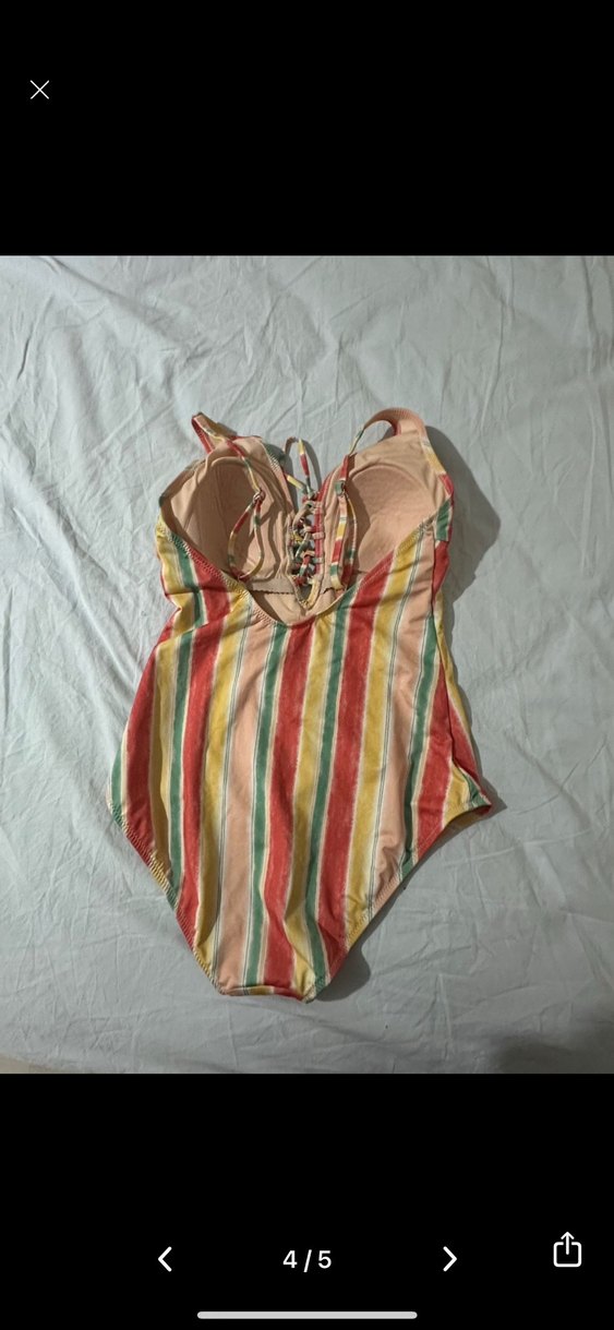 LC Waikiki Bohem Çok Renkli Bağcıklı Kadın Mayo - Görsel 4