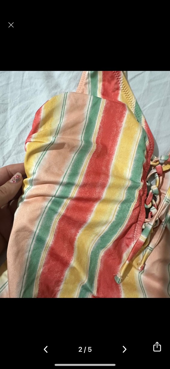 LC Waikiki Bohem Çok Renkli Bağcıklı Kadın Mayo - Görsel 2