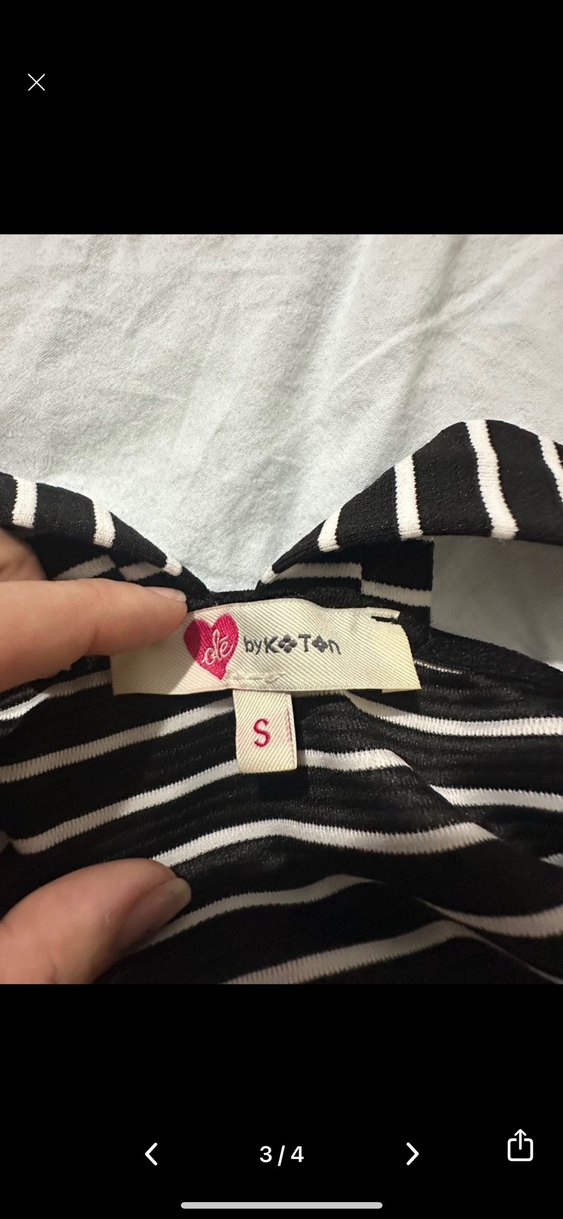 Koton marka Zebra Desenli kalp Yaka Crop Top - Görsel 3
