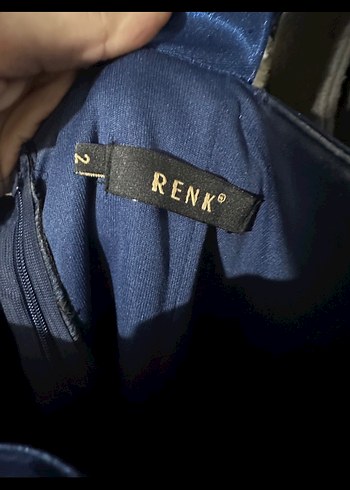 Saks mavisi kabarık korseli taşlı kadın abiye - Görsel 8