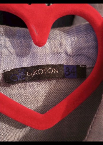 Koton marka Perçinli Yaka Detaylı Kot Gömlek - Görsel 5