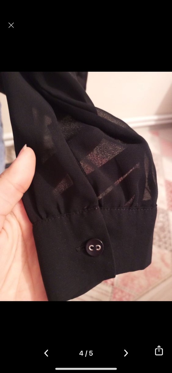 Koton marka Perçinli Yaka Detaylı Kot Gömlek - Görsel 4