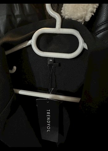 Trendyol milla Siyah gömlek yaka ceket elbise - Görsel 5