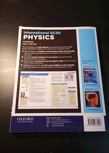 Oxford International GCSE Fizik Kitabı - Görsel 2