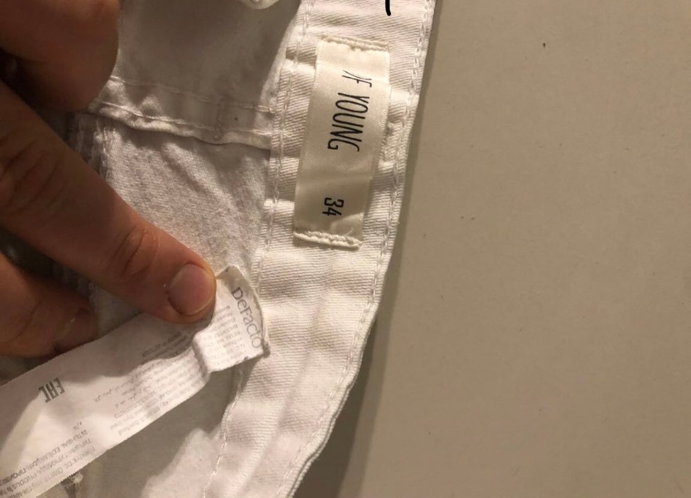 Defacto Desenli Beyaz Keten Mini Şort - Rahat Kesim - Görsel 4