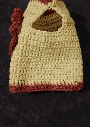 Sarı Çiçekli Örgü Bohem Kadın Eldiveni - Görsel 8