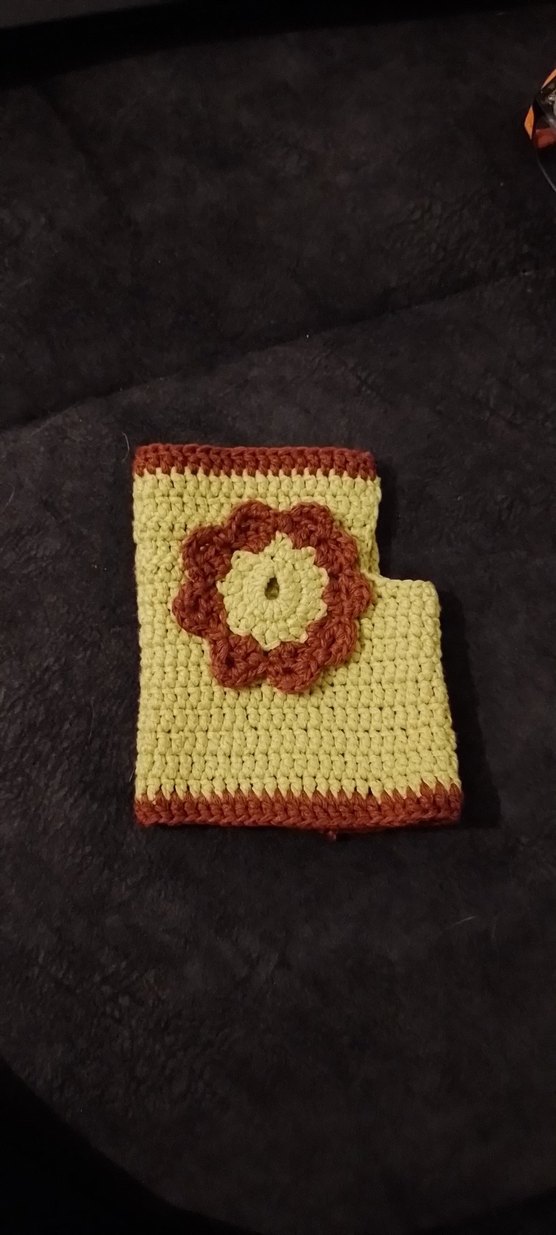 Sarı Çiçekli Örgü Bohem Kadın Eldiveni - Görsel 5