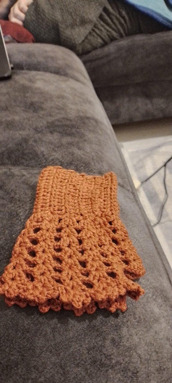 Bej Örgü Kadın Eldiveni - Görsel 3