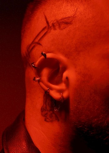 Rave Techno Pençe Earcuff Küpe - Görsel 2