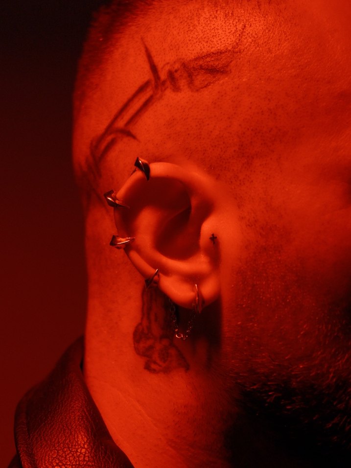 Rave Techno Pençe Earcuff Küpe - Görsel 2