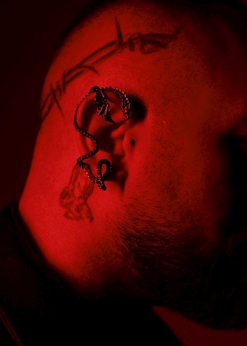 Rave Techno Ejderha Earcuff Küpe - Görsel 2