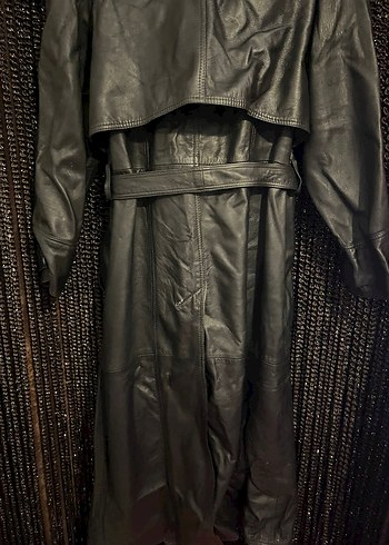 Vintage Gerçek Deri Mont Pardesü - Görsel 2