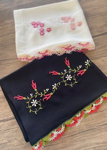 Nakışlı iğne oyalı mevlit örtüsü renk seçeneği mevcuttur - Görsel 7