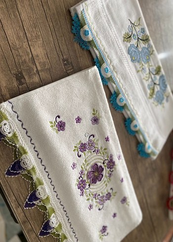 el emeği iğne oyalı havlular - Görsel 4