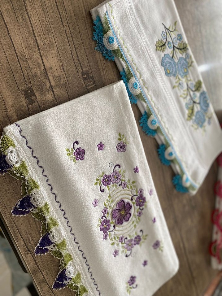 el emeği iğne oyalı havlular - Görsel 4