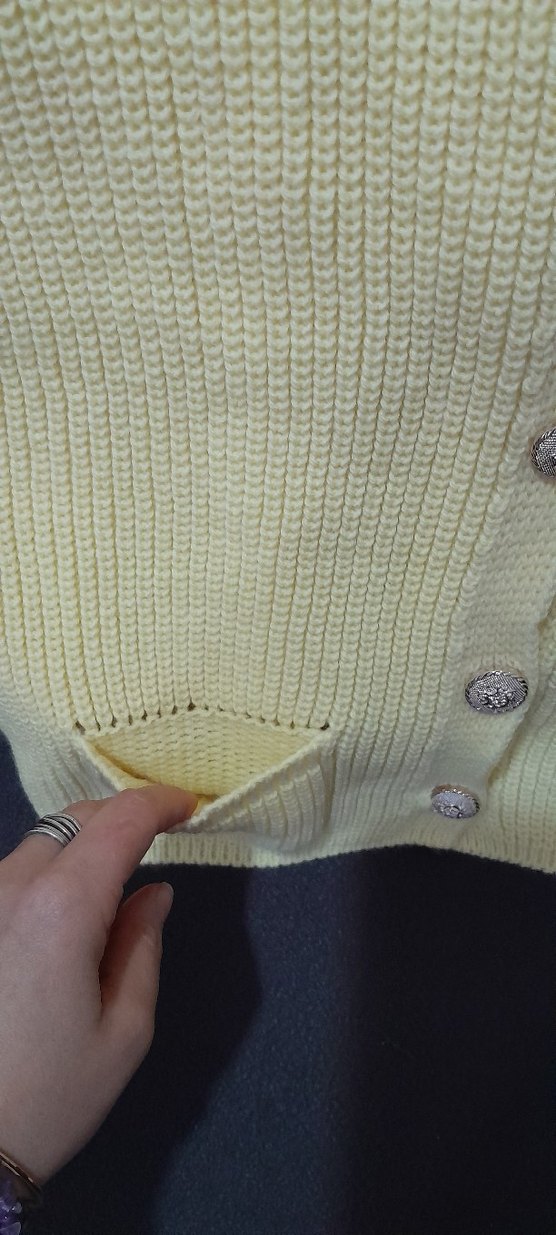 Kadın Sarı Triko Kolsuz Yelek - Görsel 3