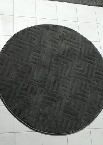 Gri Yuvarlak merinos Halı - Görsel 2