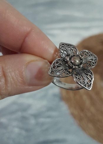 gümüş telkari kolye yüzük - Görsel 3