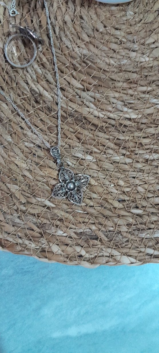 gümüş telkari kolye yüzük - Görsel 4