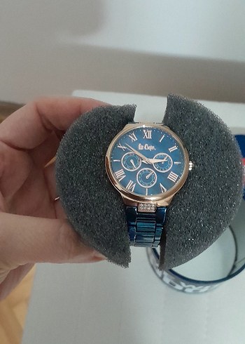 Lee Cooper Kadın Zincir Detaylı Mavi Saat - Görsel 4