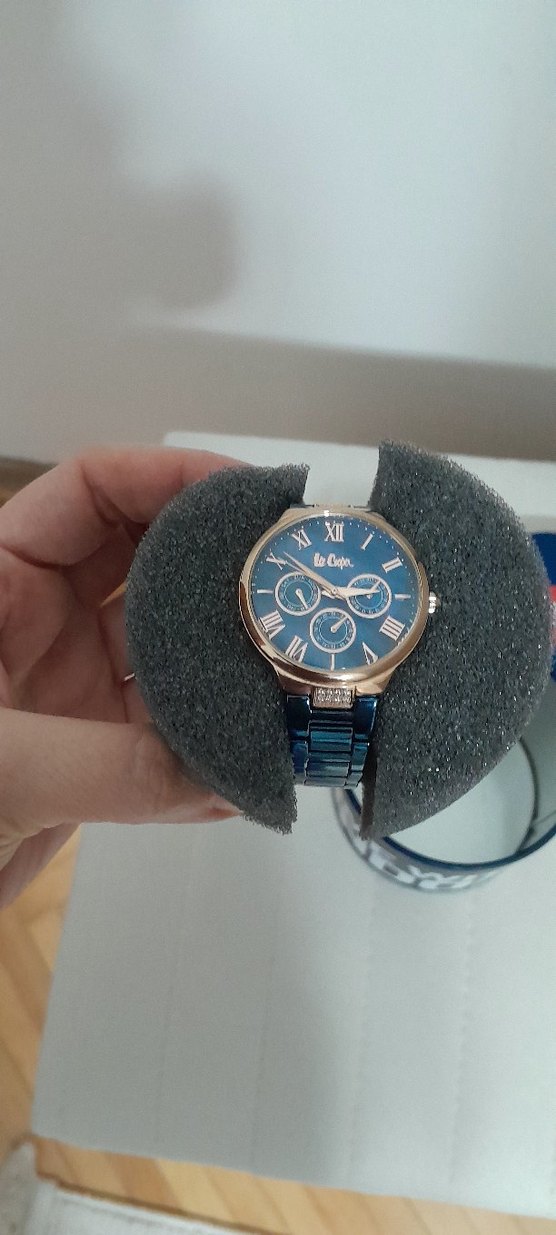 Lee Cooper Kadın Zincir Detaylı Mavi Saat - Görsel 4