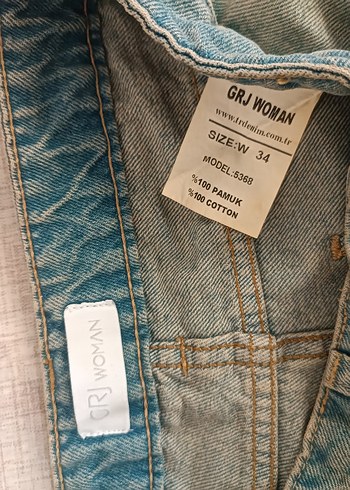 Kadın Bej Mini Denim Şort - Görsel 2