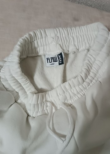 Kadın Beyaz Rahat Kesim Eşofman Altı - Görsel 2