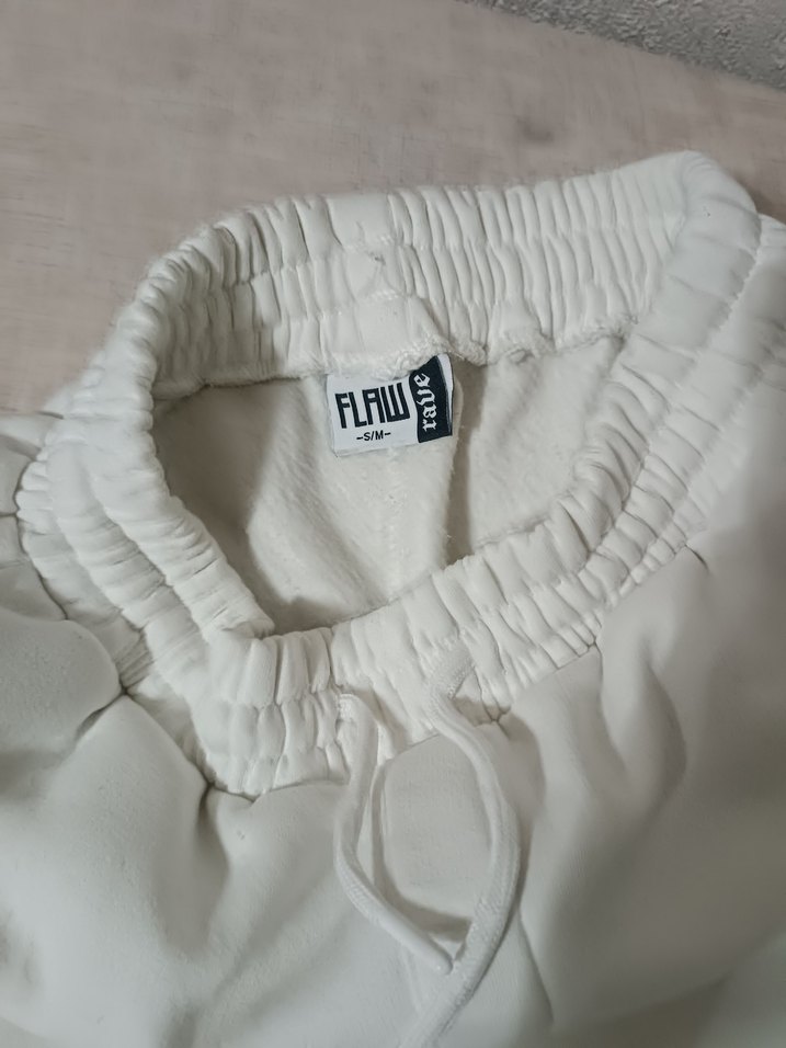 Kadın Beyaz Rahat Kesim Eşofman Altı - Görsel 2