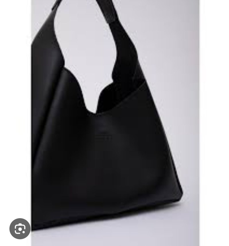 Siyah Minimalist Deri Kadın Çanta - Görsel 2