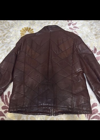 Kahverengi  Dana Deri erkek Ceket london brondo - Görsel 5