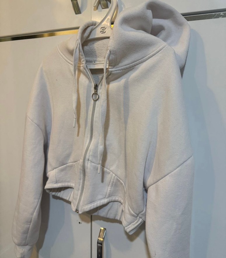 Korse detaylı  Kapüşonlu Fermuarlı sweatshirtü - Görsel 2