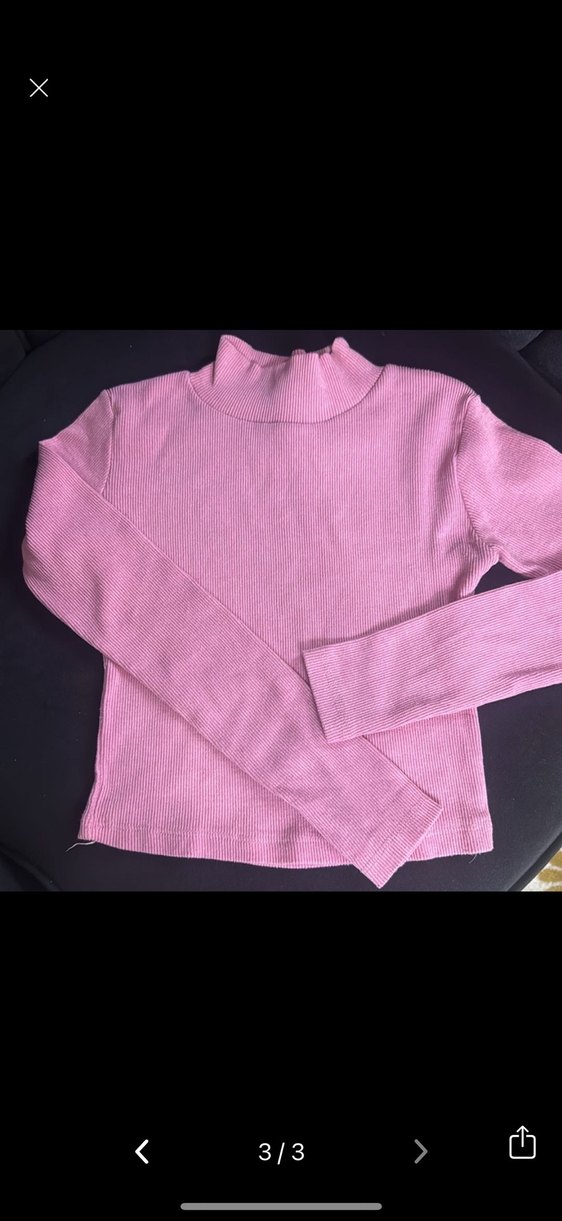 Pembe Balıkçı Yaka Uzun Kollu Triko Kazak - Görsel 3