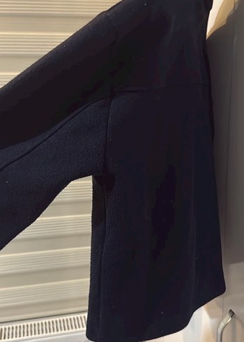 Düğmeli Siyah Midi Kadın Kaban - Görsel 3