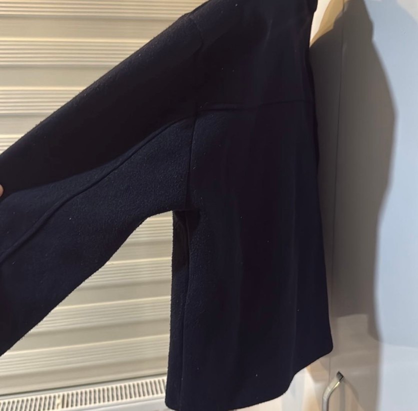 Düğmeli Siyah Midi Kadın Kaban - Görsel 3