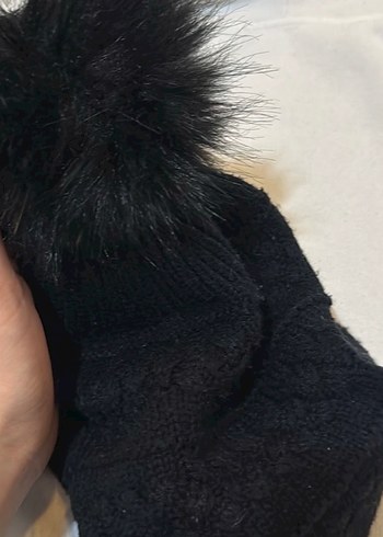 Siyah Kadın Yün Bere - Görsel 3