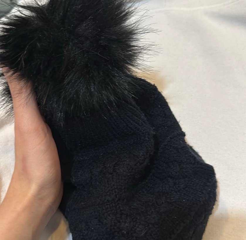 Siyah Kadın Yün Bere - Görsel 3