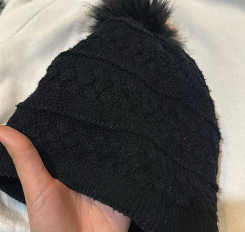 Siyah Kadın Yün Bere - Görsel 2