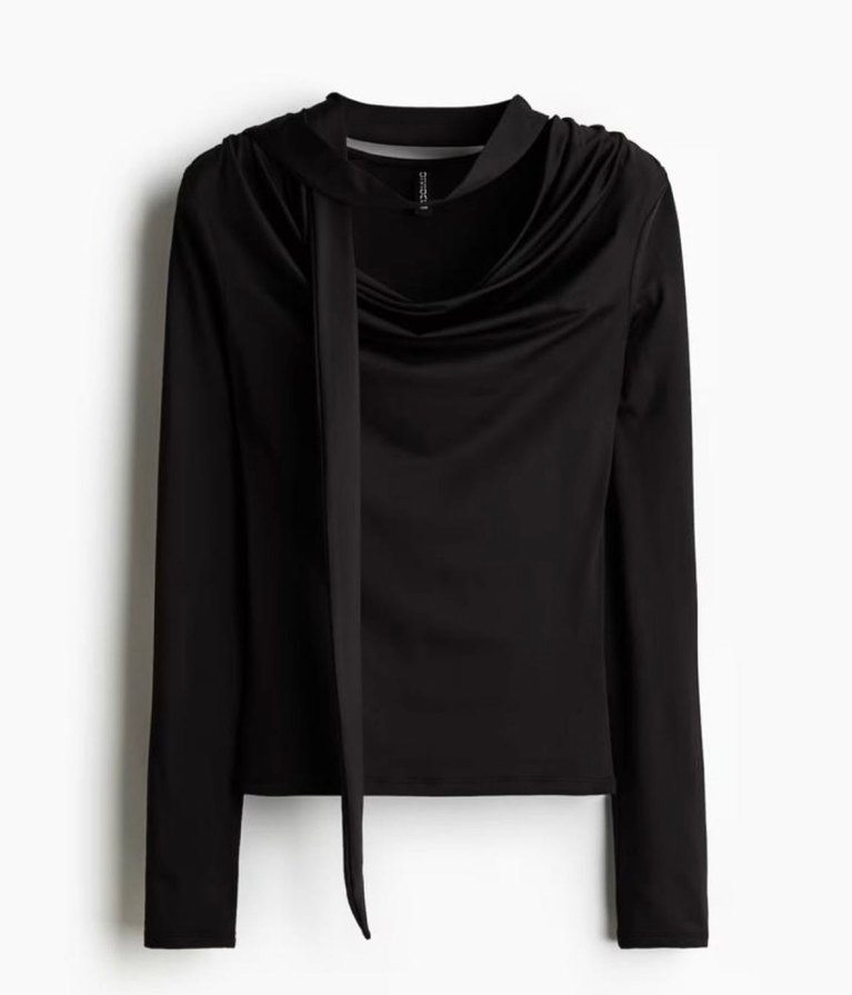 Şal Detaylı Kadın Bluz - Görsel 3